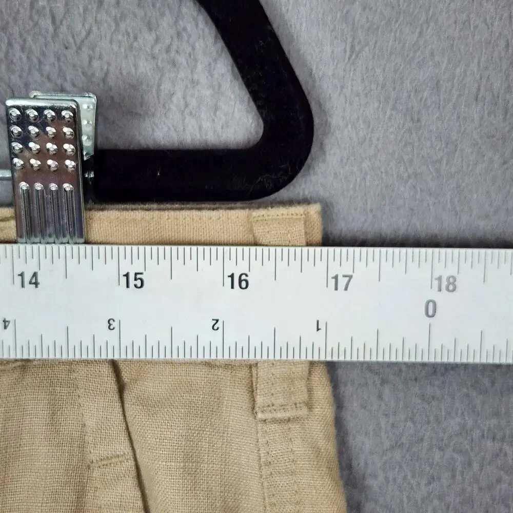 Jos A Bank Pants Mens 34x30 Beige Linen Flat Front Chino Casual Summer